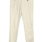 ZARA  Mid Rise Ankle Zip Pocket Detail Stretch Skinny Legging Pants S White #3249 Photo 11