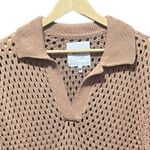 Aerie NWOT Open Knit Polo Sweater in Beach Dune Size Smalll Photo 3
