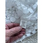 Blue Island  Off The Shoulder 3/4 Sleeve Mini Lace Trim Cover-Up Dress White Sz M Photo 8