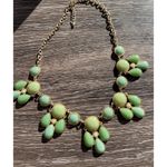 Vintage Multi Strand Women’s Necklace Green Round Boho Estate Gold Tone Necklace Photo 7