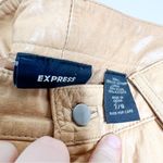 EXPRESS VTG Y2K 90’s Tan Leather Pants Size 7/8 Women’s Photo 2