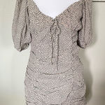 ZARA  Polka Dot Ruched Dress Photo 0