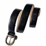 Brighton Vintage: ♡ Heart Charm Leather Belt ♡ Croc Embossed ♡ Two Tone Metal Photo 11