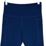 Zyia Active Leggings Women 6 8 Teal Blue Cropped Capri Pants Yoga Gym Athleisure Photo 2