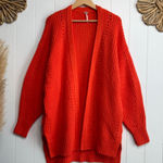 Free People cardigan sweater chunky oversized cotton blend Medium Photo 0
