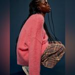 Free People NWT Harrison Bunny Crew Pink Small oversized Photo 3