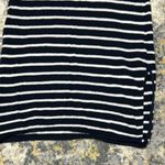 EXPRESS White and Navy Bodycon Midi Dress Photo 1