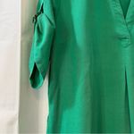 Soft Surroundings Aerin Green Shirt w/ Tortoise Buckle Sleeve - Size Lar… Photo 3