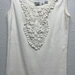 prAna  Organic Cotton Crochet Cottage Coquette Beach Garden Women's Tank Top XS Photo 3
