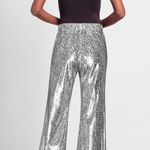 Forte Forte Encanto Fil Coupe Lurex Flare Pants Estrella Silver Womens Size 0 US Photo 3