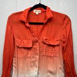 Cloth & Stone Cowgirl Dip Dye Button Front Womens Cottage Core Shirt Size Small Photo 2