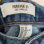 Forever 21  Blue Distressed Straight Leg Jeans Size 24 Photo 2