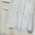 Anthropologie  Alphamoment Cotton Dress Embroidered Lace Swim Coverup Sz 36 Whit Photo 2