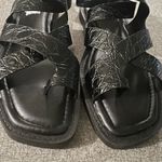 Gianni Bini Back stage Crocodile Embossed Leather Toe Ring Flats Size 10 NWOT Photo 1