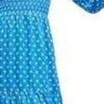 Dolan Anthropologie Left Coast Laney Polka Dot Maxi Dress in Blue and White Size L Photo 0