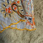 Peck & Peck Floral Embroidered Seersucker Button Down Top Blouse Large Cotton Photo 7