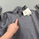 ZARA  Woman Midi Dress L Gray Ribbed Knit Long Sleeve Mock Neck Knee Lenght NWT Photo 5