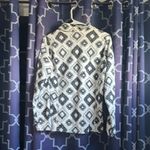 Eddie Bauer  Black and White Aztec Quarter Zip Photo 2