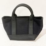 Ralph Lauren Big Embroidered Purple Pony Mini Canvas Tote Bag Black Photo 5