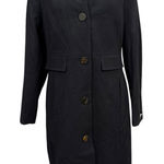 Investments Wool Blend Black Long Coat NWT Size 10 Women’s Photo 0