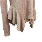 Silvia Novelli Italy cashmere wool tight knit ribbed asymmetrical hem sweater Gray Size M Photo 8