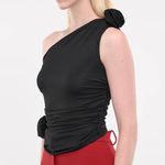 LIONESS One Shoulder 3DRosett Tank Top NWT Photo 2