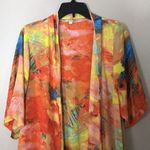 Gianni Bini colorful fringe tassel open cardigan size medium girly beachy cute Photo 1