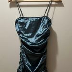 Lucy in the Sky Blue Ruched Velvet Dress Photo 2