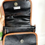 Esprit VTG  Accessories Cross Body Bag Magnetic Snap Leather Black Brown Photo 6