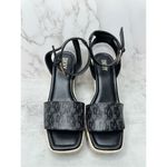 DKNY Sandals Womens Size 6.5 Black Ankle Strap Espadrille Open Toe Wedges New Photo 3