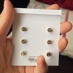Michael Kors LOGO Heart Stud 3 Pair Set Earrings Photo 3