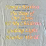 American Vintage Women’s L/G Blue Short Sleeve Soap Opera Christian Shirt Days of Our Lives Large Photo 1