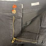 Nine West Women's Size 8 Jeans Black Mid Rise Shorts Denim Stretch Gold Buttons Photo 2