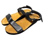 NAOT Lisa Womens Rhinestone Footbed Ankle Strap Leather Sandals Shoes EU 41 Black Size 10 Photo 1