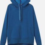 Athleta  Cozy Karma Side Slit Fleece Lined Blue
Hoodie Sweatshirt Small Photo 0