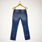 Driftwood Colette Floral Embroidered Straight Leg Ankle Jeans Women’s Size 4 Photo 2