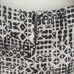 Garnet Hill  100% Silk Bell Flare Sleeve Shift Beige Black Midi Dress size 10 Photo 4