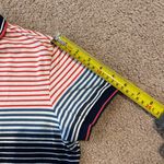 BLUED Ladies Striped Y2K Short Sleeve Polo Shirt Blue Size undefined Photo 4