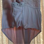 Tahari  Light Pink Lace Semi Sheer Coquette Bodysuit Size Medium Photo 8