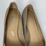 Franco Sarto Perforated Pointed Toe Flats Beige Suede Leather Women's Size 9.5 Photo 4
