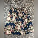 Vintage 90’s Lady Dorby Floral 2 Piece Top & Skirt Large Blue Photo 10