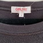 Goldie  Black Gold Stitch Patchwork Terrycloth Sweatshirt Size M New With Tag Photo 5