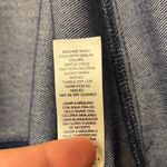 Zenergy by Chico's Size 1 M/L Blue Denim Moto Jacket Hoodie Sweatshirt Size M Photo 14