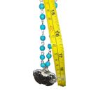 Angel Wings Long Pendant Necklace Boho Goth Fairy Signed Steampunk Jewelry 36" Silver Photo 3