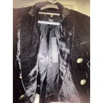 HOUSE OF HARLOW Double Breasted Black Velvet Blazer Jacket sz XS Golden Buttons Photo 4