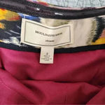 Anthropologie Black Pink Floral Strapless Bow Dress Sz 2 Woman MOULINETTE Photo 5