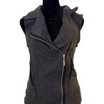Hard Tail Sleeveless Vest Jacket Womens XS Gray Moto Chic Biker Asymmetrical NEW Photo 9