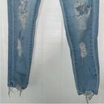 Gogo Jeans  womens size 5 distressed skinny light blue denim mid rise ankle Photo 5