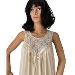 American Vintage Vintage Gilead USA long sleeveless nightgown lace satin in cream size medium Photo 1