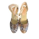 Cuple NWOB Snake Print D’Orsay Wedge Heels Size 41 Photo 2